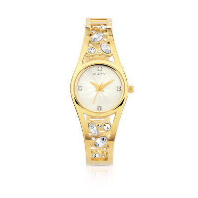 Montre femme bracelet dor&eacute;
