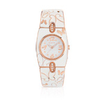 Montre femme dor&eacute;e rose