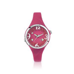 Montre adolescent bracelet PVC rose