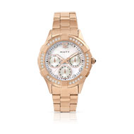 Montre femme dorée rose