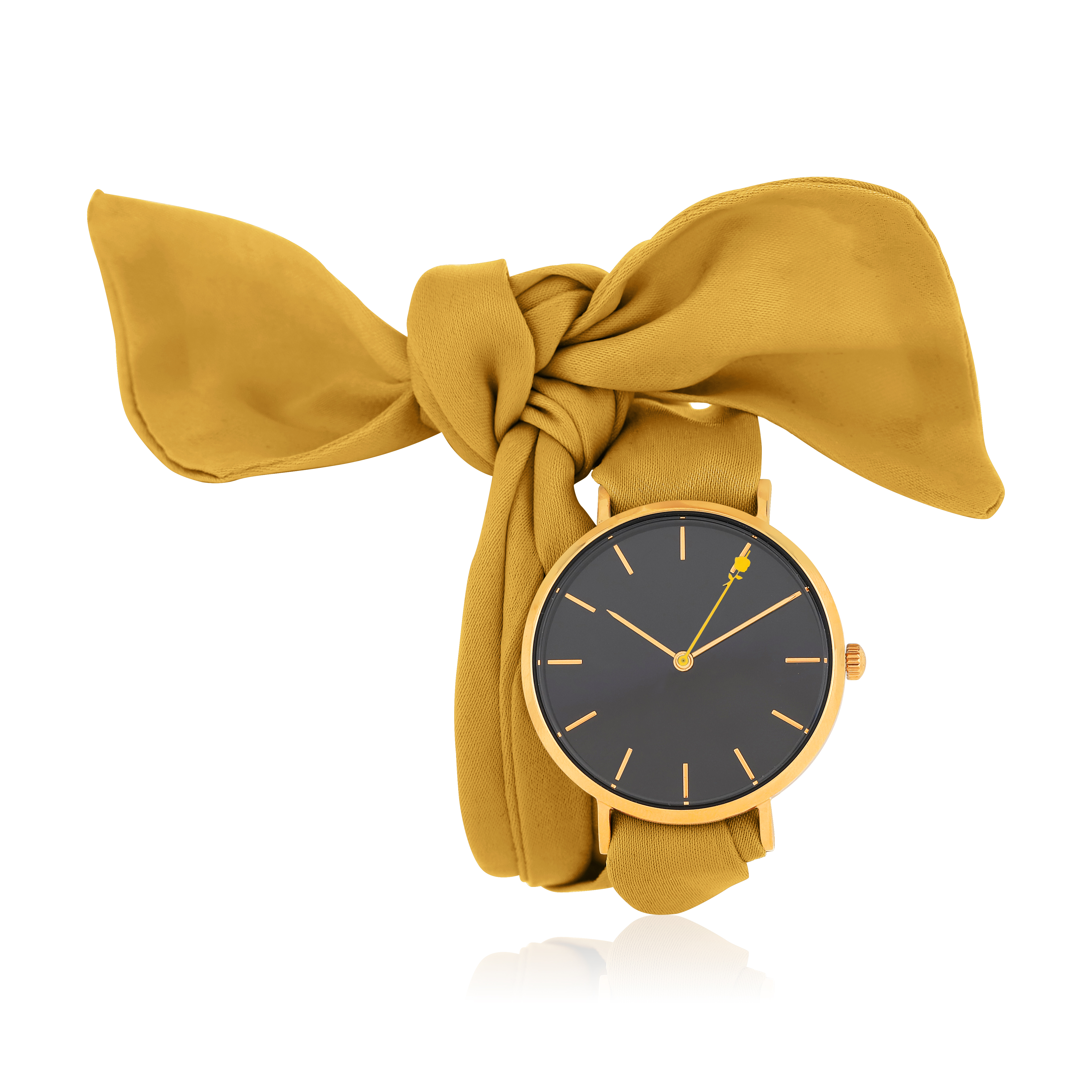 Montre Disney Belle dorée jaune foulard jaune - vue V3