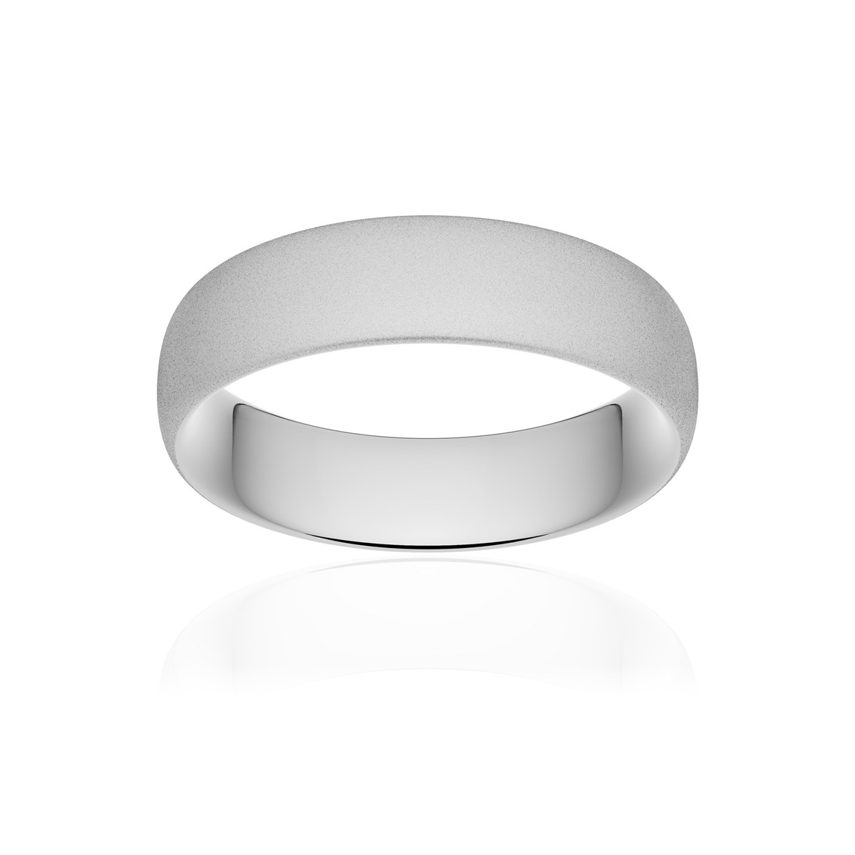 Alliance palladium 950 sablé ruban confort 6 mm
