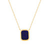 Collier or 750 jaune lapis lazuli rectangulaire 45 cm - vue V1