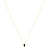 Collier or 750 jaune onyx ovale 45 cm - vue V2
