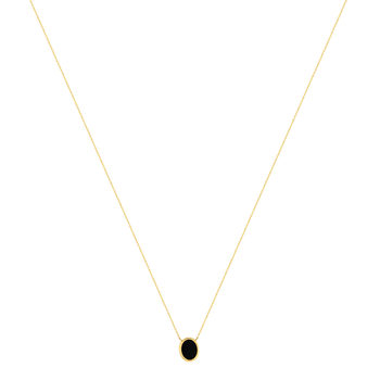 Collier or 750 jaune onyx ovale 45 cm