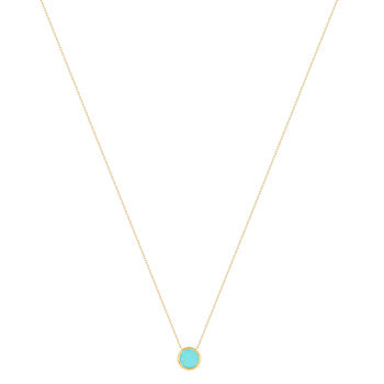Collier or 750 jaune amazonite ronde 45 cm