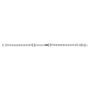 Bracelet acier zirconia noir 22 cm