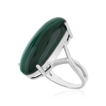 Bague argent 925 malachite