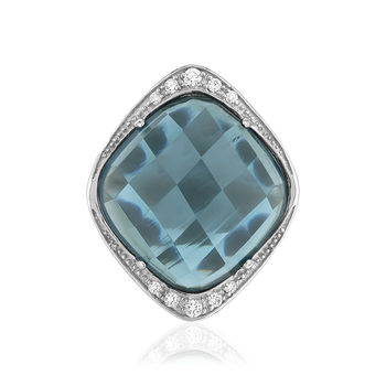 Bague argent 925 pierre synthétique zirconias