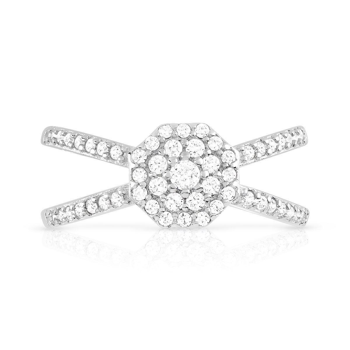 Bague argent 925 zirconia - vue V3