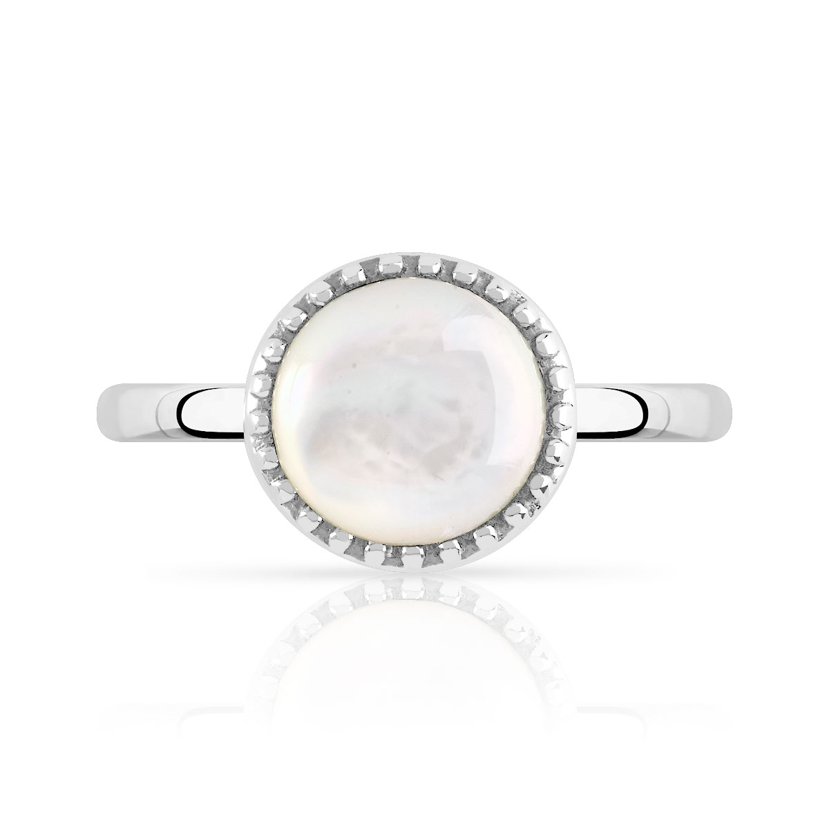 Bague argent 925 nacre - vue V3