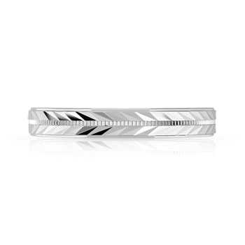 Alliance argent 925 diamanté 3 mm