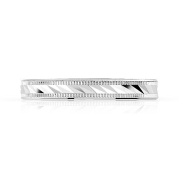 Alliance argent 925 diamanté 3 mm