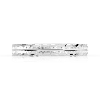 Alliance argent 925 diamanté 3 mm