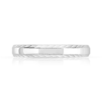 Alliance argent 925 diamanté 3 mm