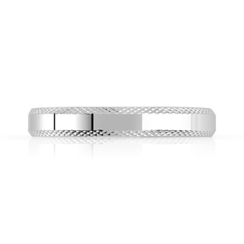 Alliance argent 925 diamanté 3 mm