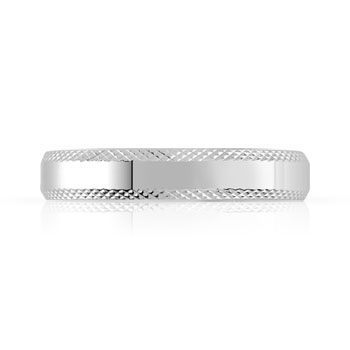 Alliance argent 925 diamanté 4 mm