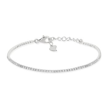 Bracelet tennis argent 925 zirconias 18 cm