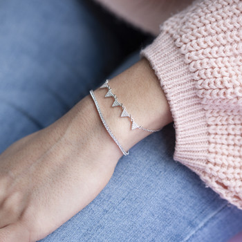 Bracelet tennis argent 925 zirconias 18 cm