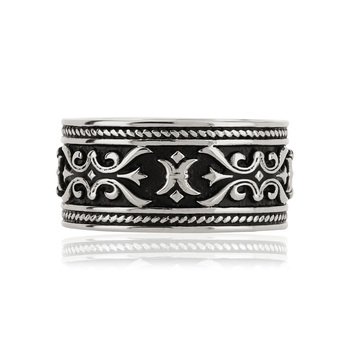 Bague argent 925 finition noire oxydée