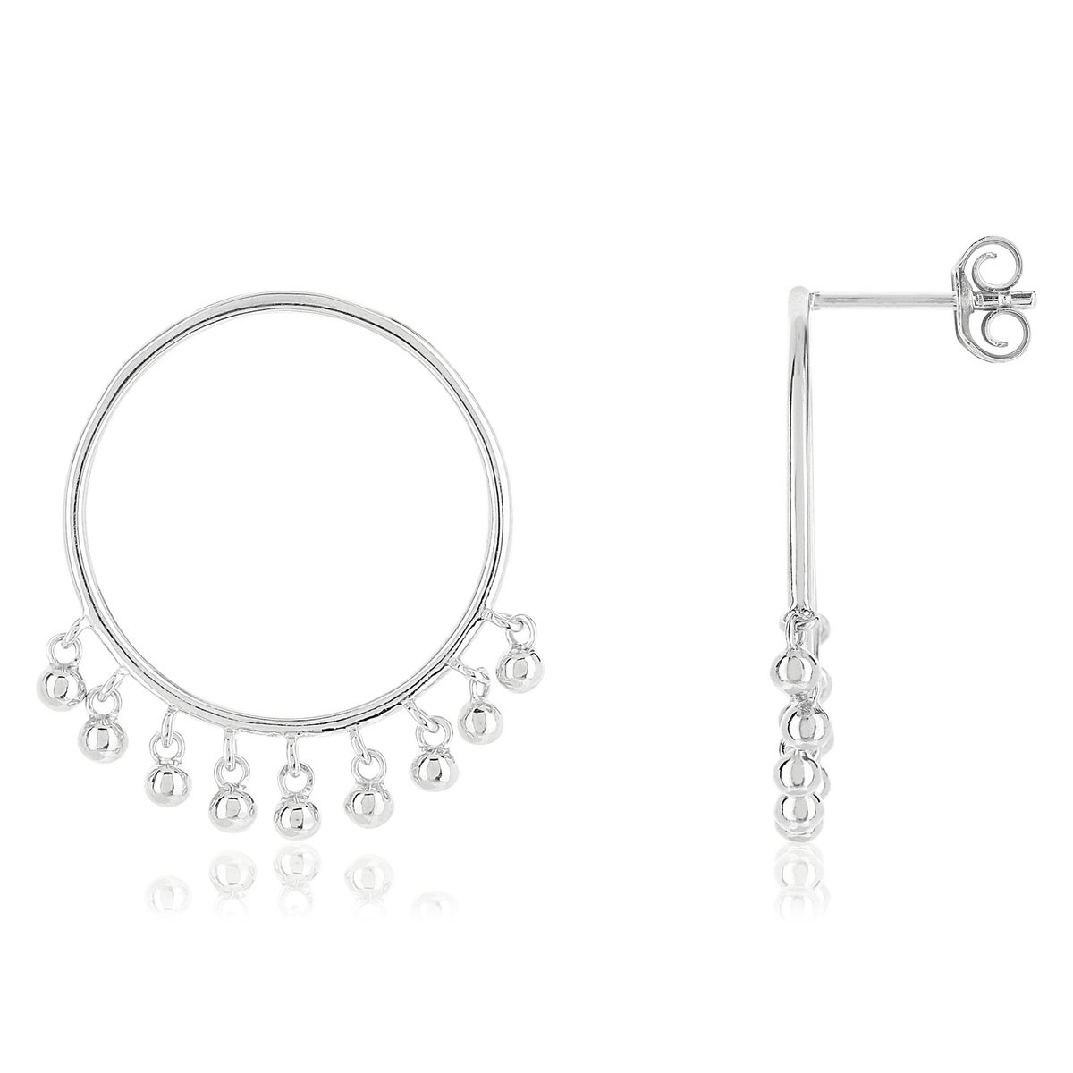 Boucles d oreilles argent Femme Créoles MATY