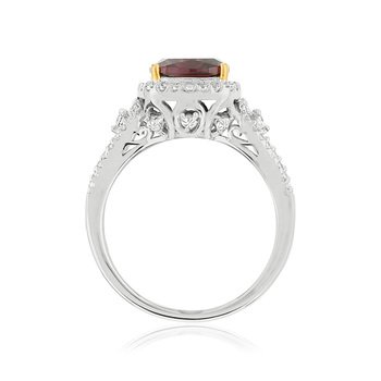Bague argent 925 zirconia violet et blancs