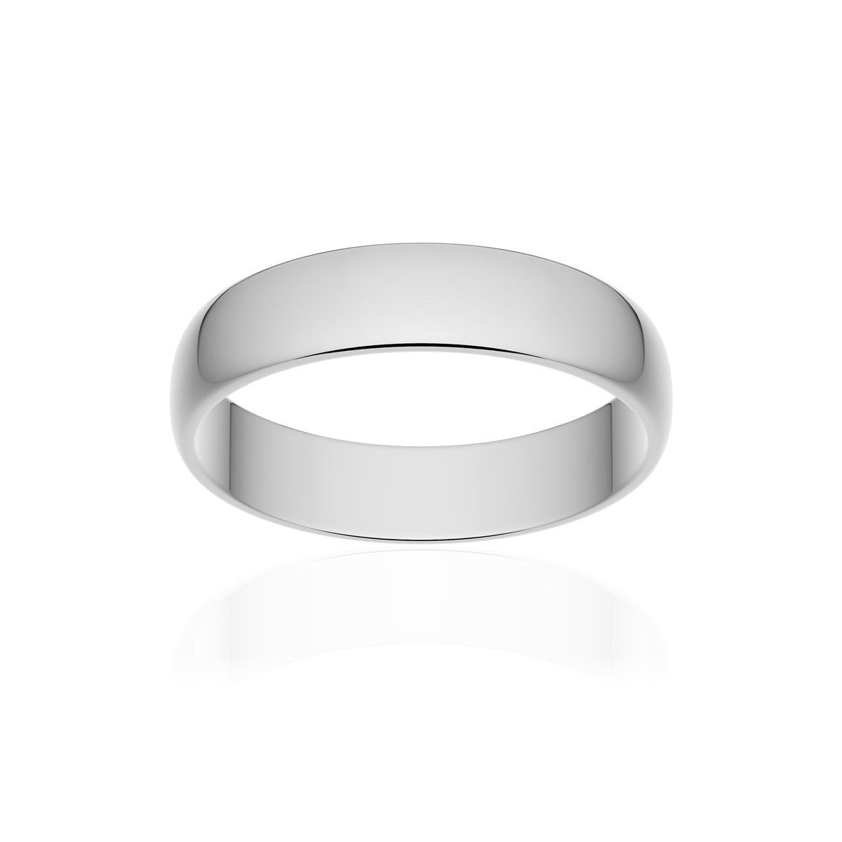 Alliance palladium 950 poli demi-jonc 4,5 mm