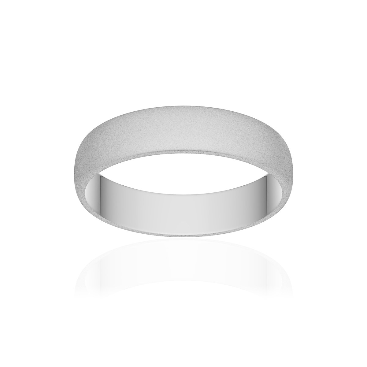 Alliance palladium 950 sablé demi-jonc 4,5 mm
