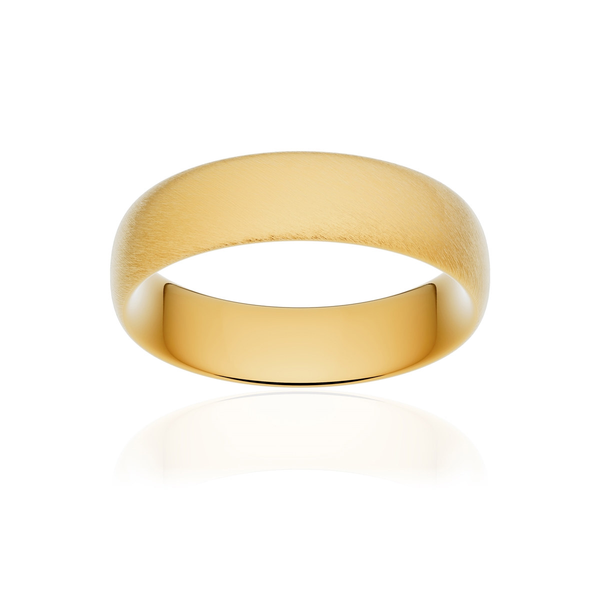 Alliance or 375 jaune givré ruban confort 6mm