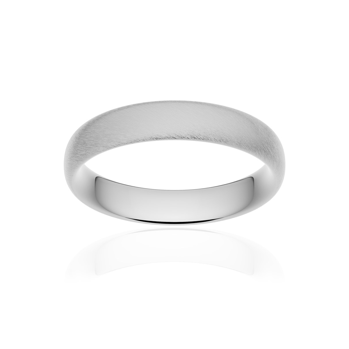Alliance palladium 950 givré ruban confort 4,5 mm
