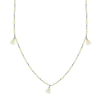Sautoir fantaisie perles imitation 56 cm
