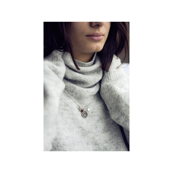 Collier laiton rhodié verseau