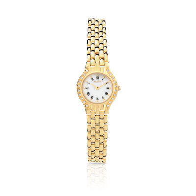 Montre femme or 750 jaune diamant bracelet or 750