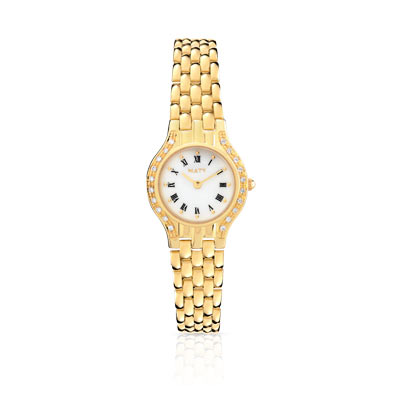 Montre femme or 750 jaune diamant bracelet or 750