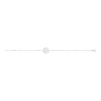 Bracelet argent 925 médaille personnalisable 18 cm