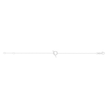 Bracelet argent 925 motif fermoir T/bar 18 cm.