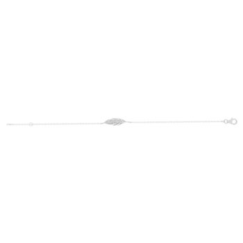 Bracelet argent 925 motif plume 18 cm
