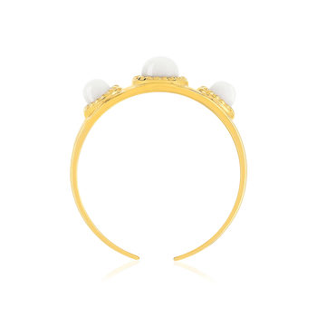 Bague ajustable dorée agates