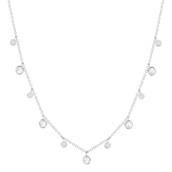 925 zilveren ketting en armband met zirkonia hangers