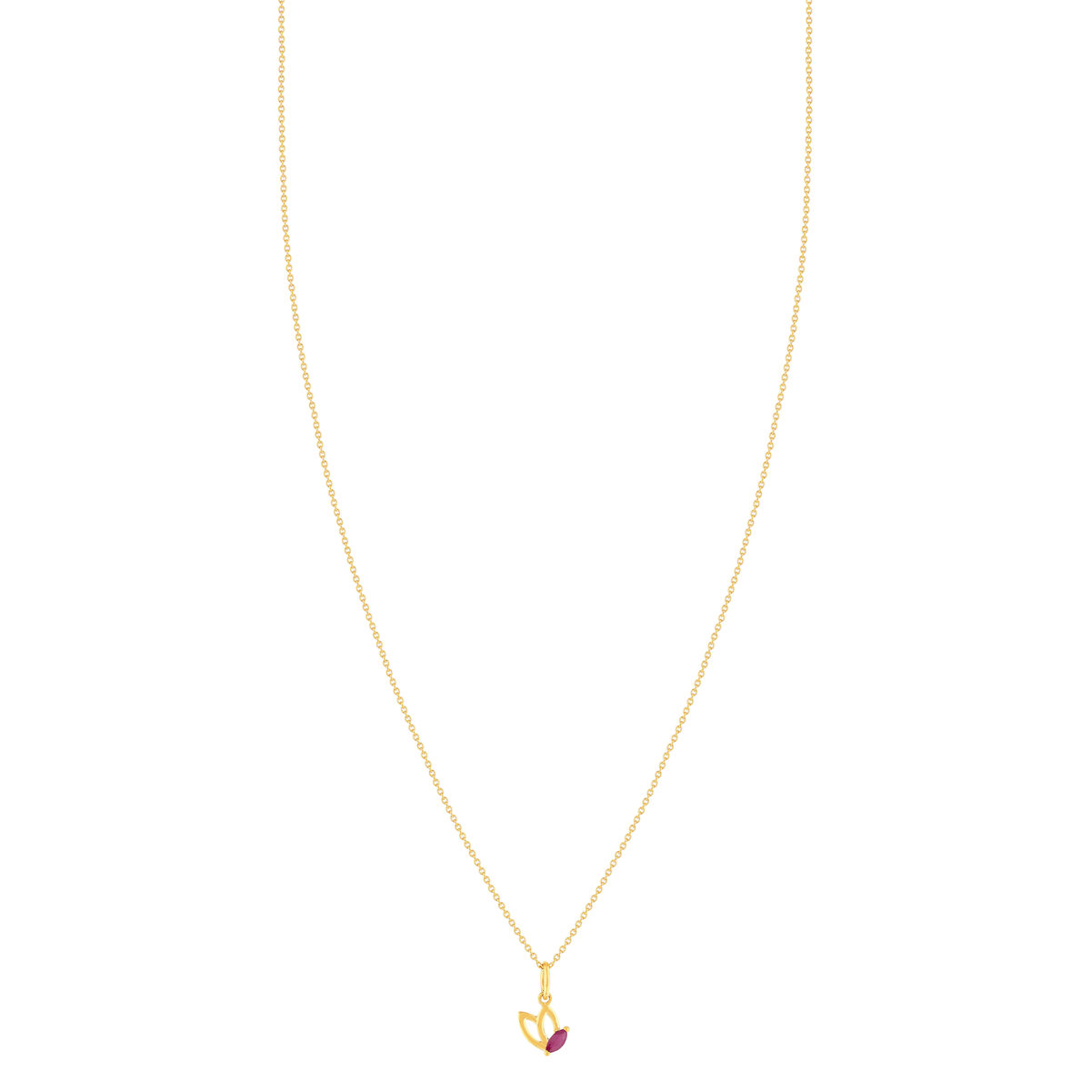 Collier or 375 jaune rubis 45cm avec anneau de raccourcissement à 42cm - vue 2