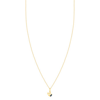 Collier or 375 jaune saphirs 45cm avec anneau de raccourcissement à 42cm