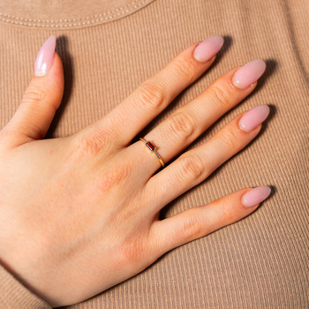 Bague or 375 jaune grenat