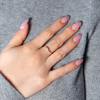 Bague or 375 jaune topazes bleues traitées