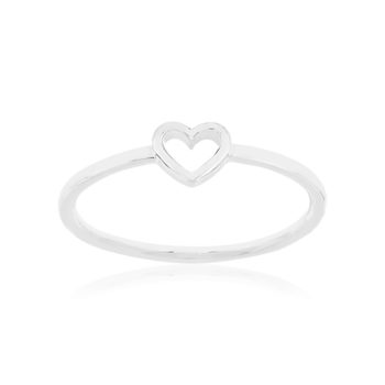 Bague argent motif coeur