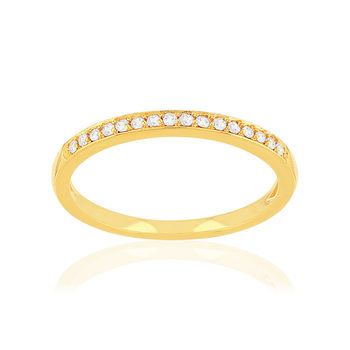 Bague plaqué or jaune zirconias