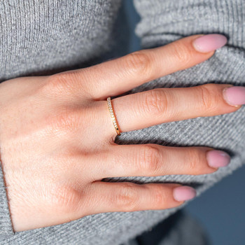 Bague plaqué or jaune zirconias