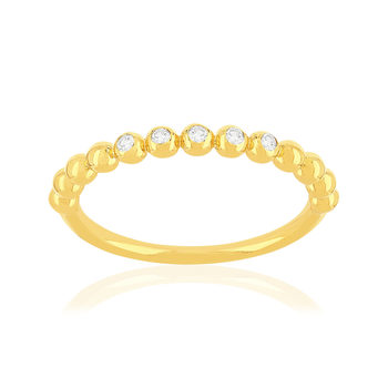 Bague plaqué or jaune zirconias