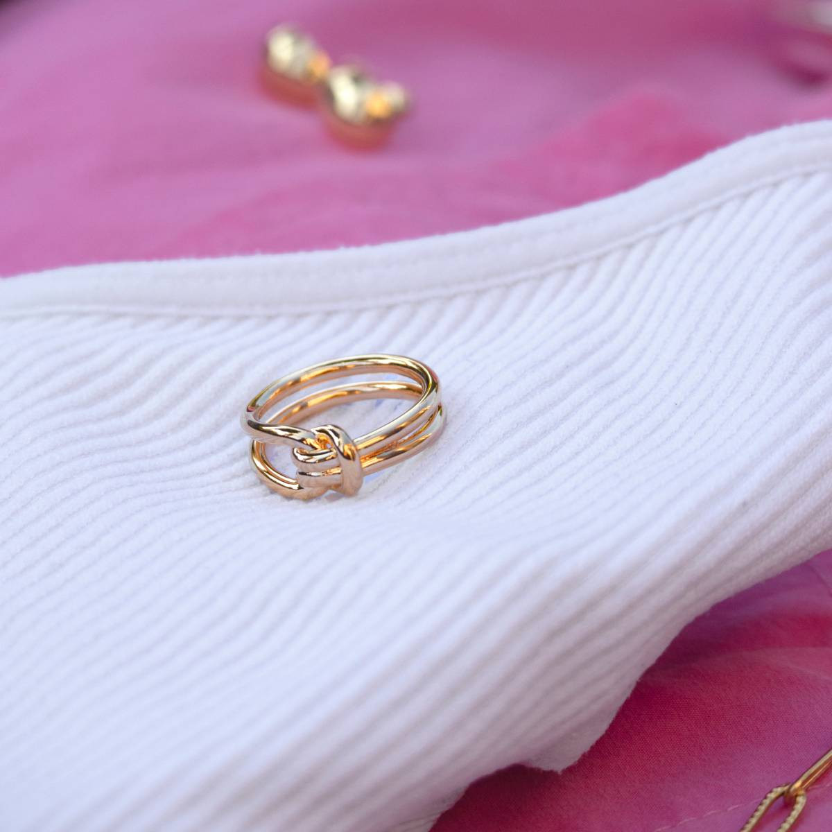Bague plaqué or jaune - vue D1