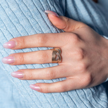 Yellow gold-plated ring