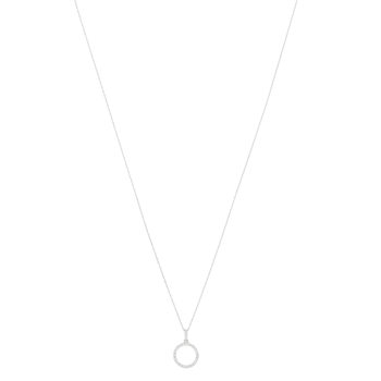 Collier or 375 blanc diamants